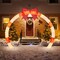 10.4 FT Lighted Christmas Archway with Large Bow and LED Lights